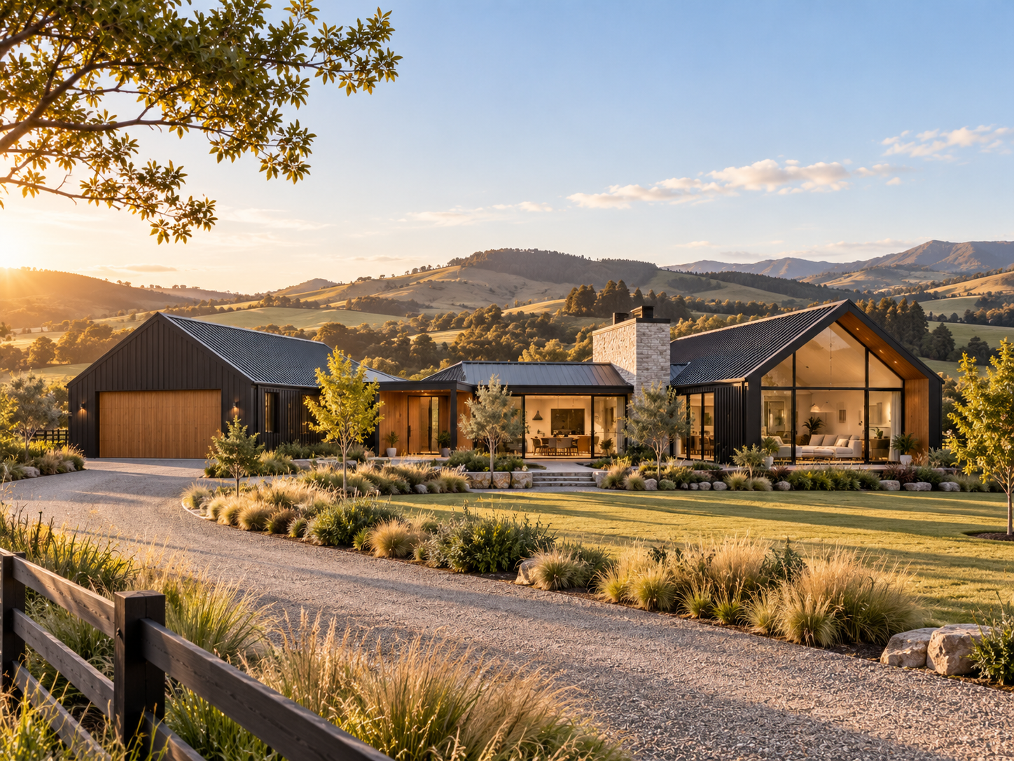 A lifestyle or rural home responding to its landscape